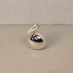 Vintage Dansk Silverplate Barnyard Rabbit Figurine Cohen Japan MCM Paperweight